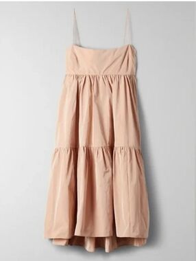 ARITZIA | Wilfred Satire Taffeta Midi Dress pink Sz XS